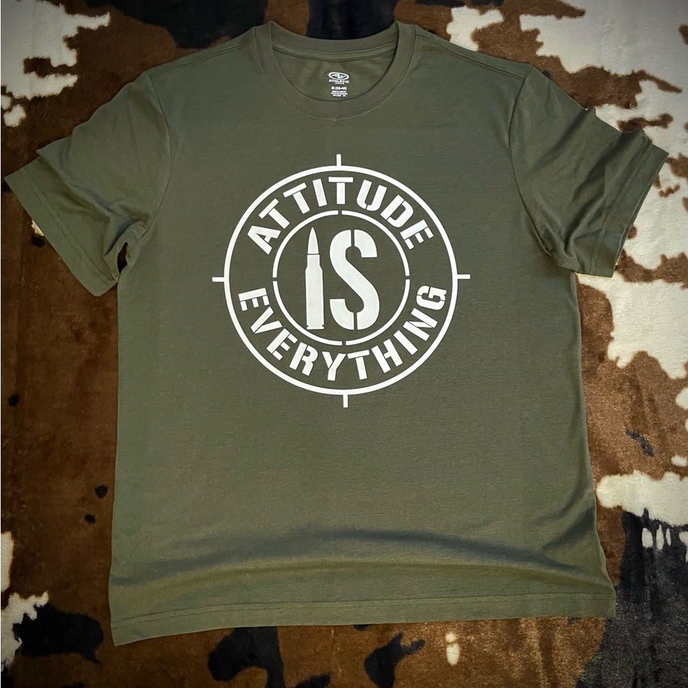 Olive Green “Attitude Is Everything” Tee!